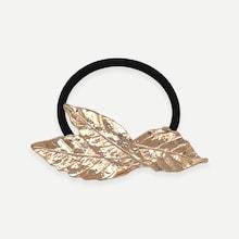 Romwe Metal Leaf Decorated Hair Tie