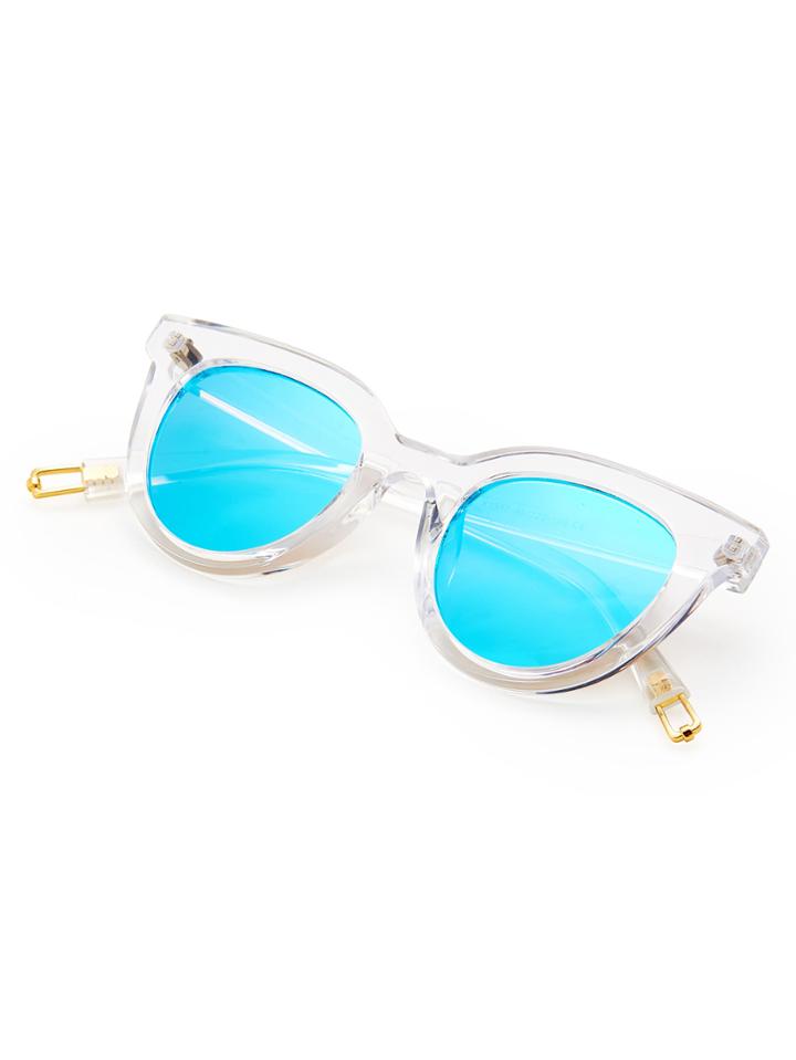 Romwe Clear Frame Tinted Lens Sunglasses