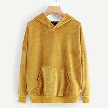 Romwe Drop Shoulder Pocket Decoration Hoodie