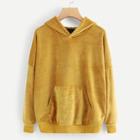 Romwe Drop Shoulder Pocket Decoration Hoodie