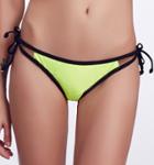 Romwe Neon Green Hollow Bandage Bikini Pant
