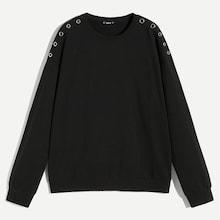 Romwe Guys Eyelet Drop Shoulder Pullover