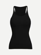 Romwe Ribbed Knot Halter Top