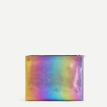 Romwe Gradient Detail Zipper Clutch Bag