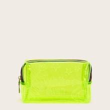 Romwe Neon Green Water-proof Makeup Bag