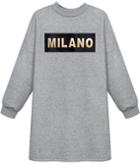 Romwe Milano Print Loose Grey Sweatshirt