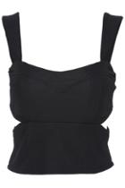 Romwe Romwe Cut-out Sleeveless Black Bandeau Vest