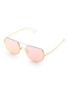 Romwe Flat Top Double Bridge Sunglasses