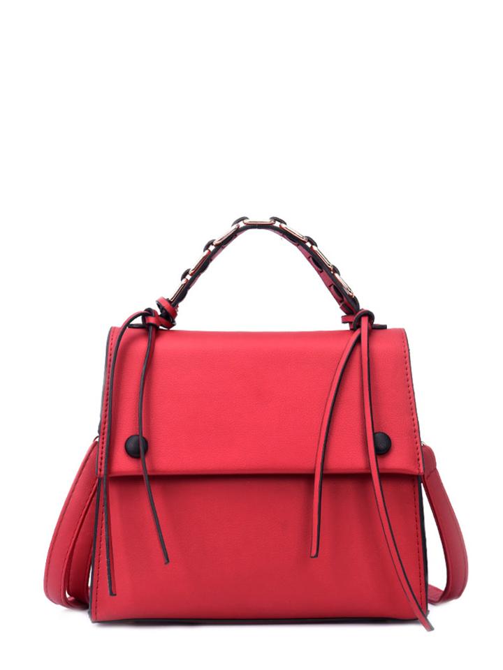 Romwe Piping Detail Flap Crossbody Bag