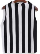 Romwe Vertical Striped Slim Vest