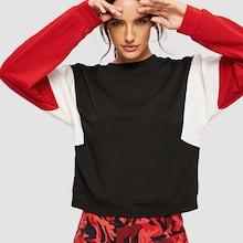 Romwe Colorblock Round Neck Pullover