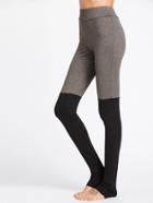 Romwe Color Block Heel Covered Leggings