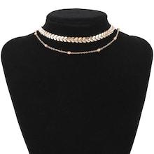 Romwe Arrow Detail Double Layered Choker