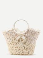 Romwe Beach Style Straw Bag With Crochet Detail