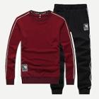 Romwe Men Patched Decoration Sweatshirt With Pants