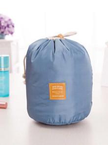 Romwe Patch Detail Drawstring Design Cosmetic Bag