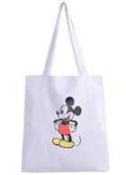 Romwe Mickey Print Denim Shoulder Bag