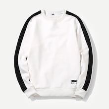 Romwe Men Cut And Sew Panel Sweatshirt