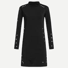 Romwe Ring Detail Skinny Dress