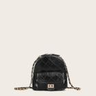Romwe Twist Lock Quilted Backpack