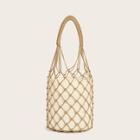 Romwe Bucket Net Bag With Drawstring