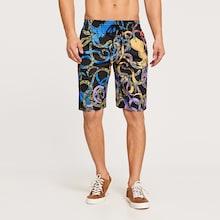 Romwe Guys Drawstring Waist Octopus Print Shorts
