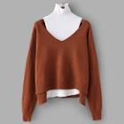 Romwe Drop Shoulder High Low Jumper With Vest