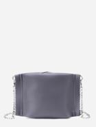 Romwe Dark Grey Faux Leather Zip Closure Chain Bag