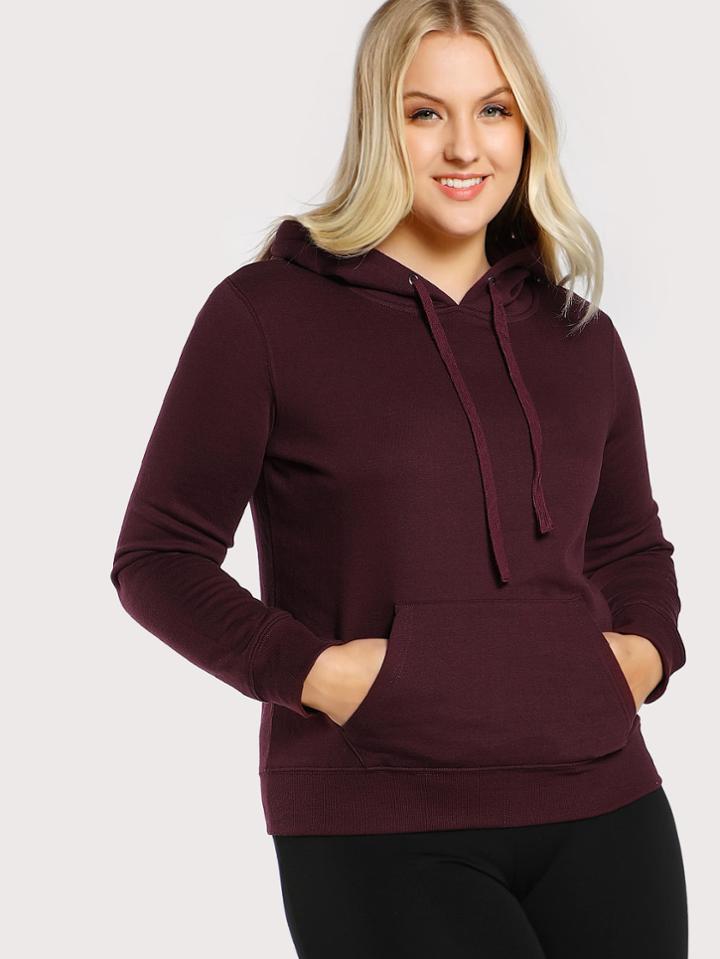 Romwe Pocket Detail Zip Up Hoodie