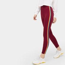 Romwe Rainbow Tape Side Leggings