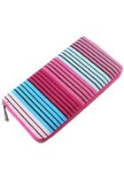 Romwe Red Zipper Stripe Clutches Bag