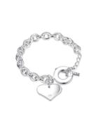 Romwe Metal Heart Detail Chain Bracelet