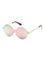 Romwe Pink Lens Round Design Sunglasses