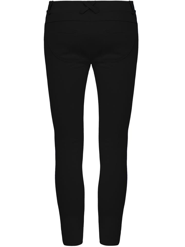 Romwe Pockets Buttons Slim Black Leggings