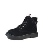 Romwe Lace Up Suede Ankle Boots