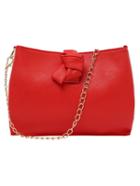 Romwe Contrast Color Knotted Buckle Chain Bag