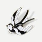 Romwe Color Block Bird Design Brooch