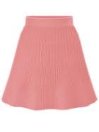 Romwe Knit A-line Pink Skirt