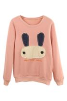 Romwe Cute Rabbit Print Casual Sweatshirt