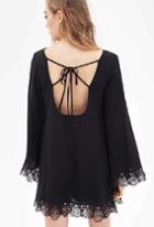 Romwe Lace Backless Loose Dress