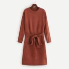 Romwe Self Belted Sweater Dress