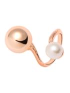 Romwe Gold Plated Ball Faux Pearl Wrap Ring