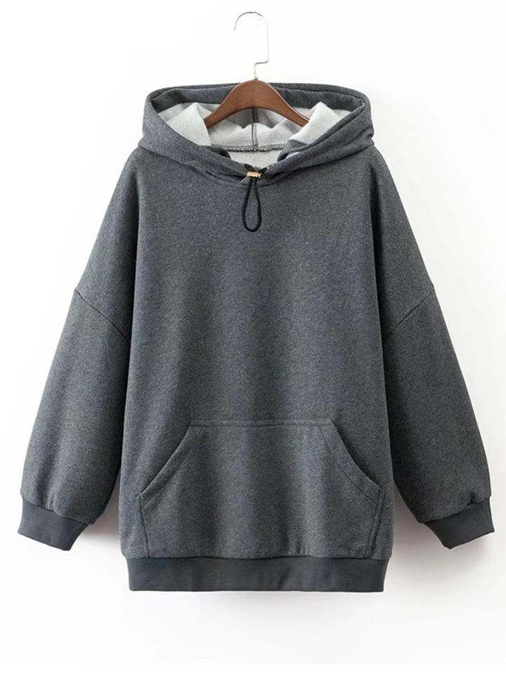 Romwe Kangaroo Pocket Boyfriend Hoodie