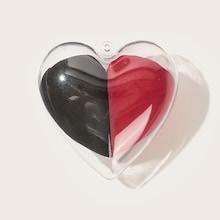 Romwe Half Heart Shaped Makeup Sponge With Case 3pack