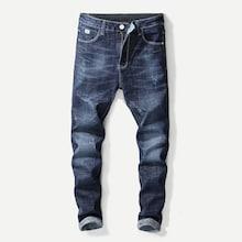Romwe Men Solid Jeans