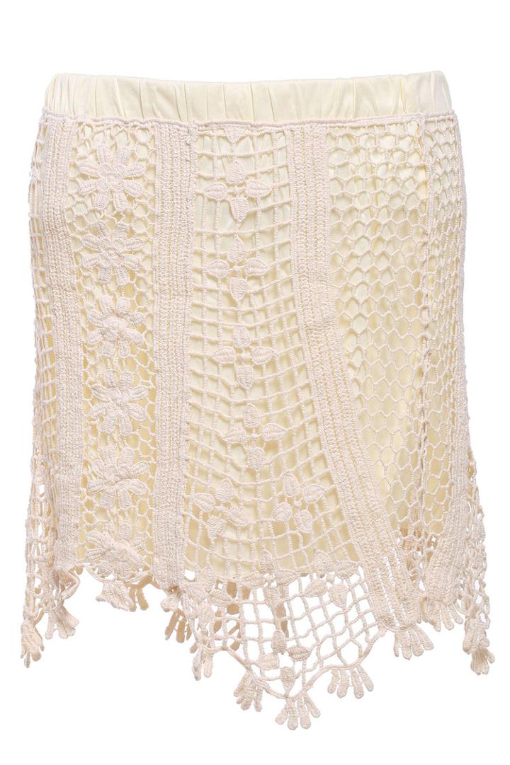 Romwe Bodycon Lace Mini Skirt