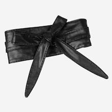 Romwe Bow Front Pu Belt