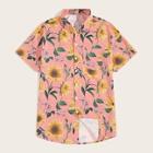 Romwe Guys Sunflower Print Shirt