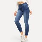 Romwe Bleach Dye Skinny Jeans