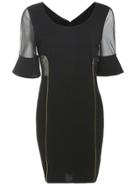 Romwe With Sheer Mesh Bodycon Dress